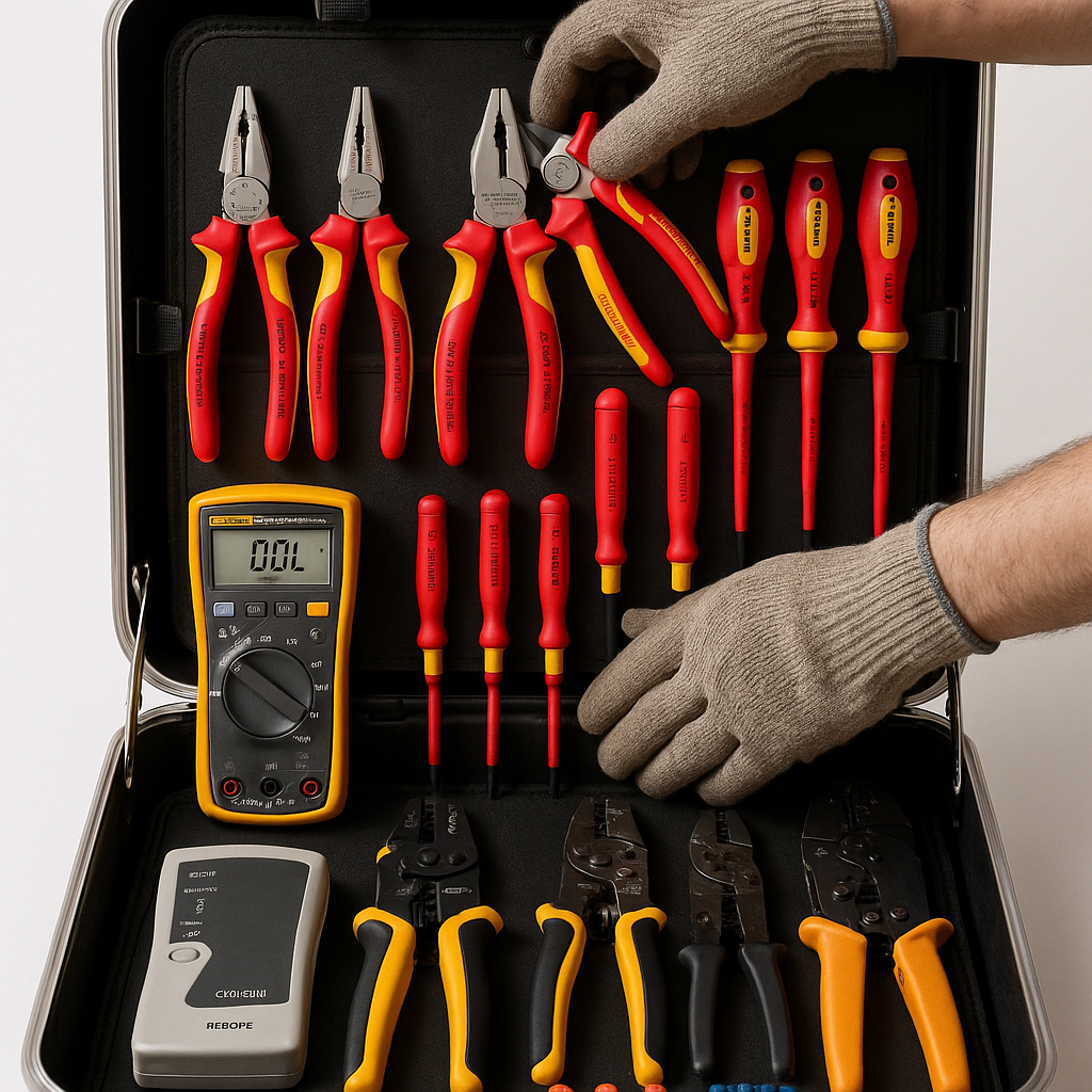 Professioneller Elektriker Werkzeugkoffer mit Qualitätswerkzeugen