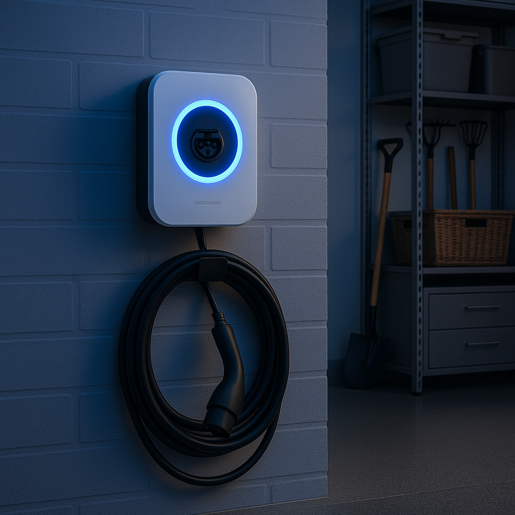 Wallbox Ladestation in Garage - E-Mobilität Installation für Elektroautos
